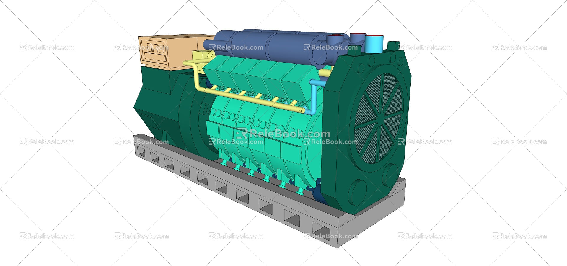 modern generator diesel generator 3d model