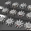 Colorful Round Table and Chair Sets with Matching Chairs in Various Hues