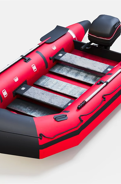 Modern Rubber Boat Kayak 3d model