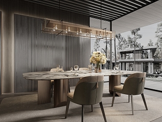 Modern Minotti Restaurant 3d model