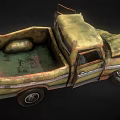 Scrap Pickup Scrap Car Scrap Car Broken Car Broken Car Broken Car Old Pickup Truck Broken Car Low Face Number Low Mold Simple Mold Video Level Super Realistic 3d model