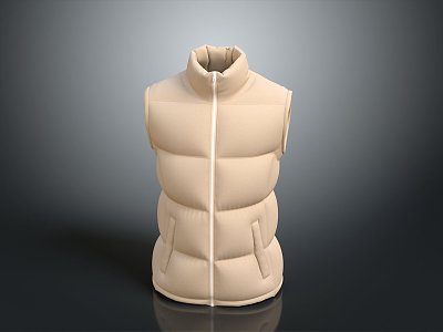 Vest waistcoat cotton waistcoat down waistcoat down jacket thick waistcoat winter coat cotton coat 3d model