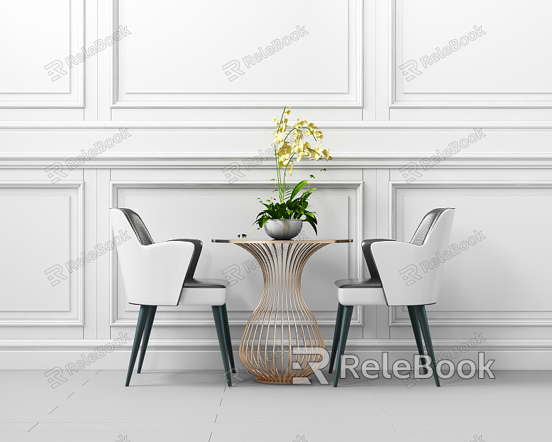 Modern leisure table and chair combination side table model