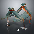 Traditional Wooden Sports Saddle With Leather Straps And Metal Rings Design