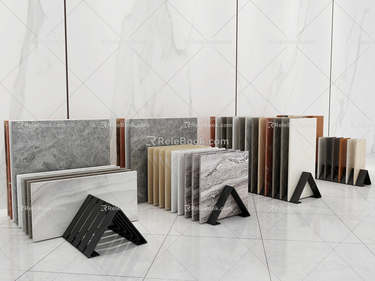 Modern Tile Tile Display Stand 3d model