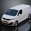 White Commercial Cargo Van With Sleek Design Black Windows And Yellow License Plate