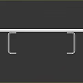 Modern Minimalist Table With Sleek Metal Frame And Dark Center Panel Design