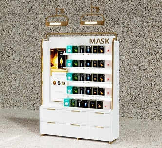 Display Cabinet Cosmetic Mask Display Cabinet 3d model