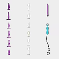 Various Daily Use Products Including Anal Plugs Metal Anal Plugs Vibrators and Beads