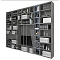 Modern Bookcase Decorative Cabinet 3d model