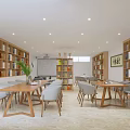modern reading room 3d model