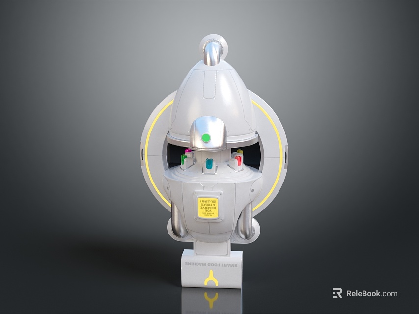 Scenic Landscape Featuring White Structures Green Elements And Yellow Circular Ornaments 3d model 