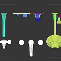 Chrome Shower Faucet Set With Handheld Showerhead Mounting Bracket Control Valve And Accessories