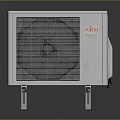 Fujitsu White Air Conditioner Outdoor Unit With Heat Dissipation Grille And Bracket