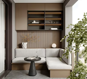 Modern Home Balcony Sofa Decorative Cabinet 3d model