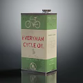 Everyman Cycle Oil Packaging With Bicycle Graphic And Total Oil Label
