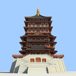 Chinese ancient building 3d model