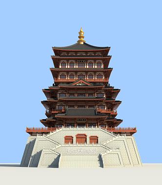 Chinese ancient building 3d model