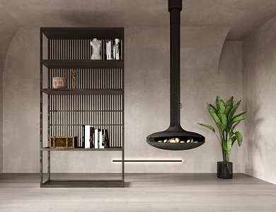 Industrial LOFT Fireplace 3d model