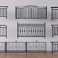 Black Wrought Iron Railings With Various Decorative Designs For Balcony And Staircase