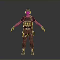 Tactical Gear Character In Black T Shirt Green Pants Vest And Gloves