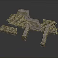 Traditional Ancient Stone Architecture Structure With Stacked Blocks Columns And Textured Surfaces