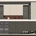 Modern Kitchen Cabinets With Glass Doors Light And Dark Tones Storage Design