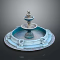Elegant Three Tiered Garden Fountain Ornament with Decorative Base and Intricate Details