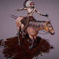 Indians on horseback Natives on horseback 3d model