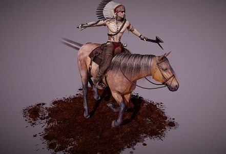 Indians on horseback Natives on horseback 3d model