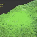 Lush Green Mountain Forest With Nestled Buildings And Dense Vegetation Aerial View