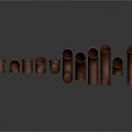 Multiple Brown Industrial Metal Pipe Equipment Components For Construction Projects