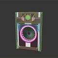 Modern Computer Cooling Fan With Metallic Frame And LED Light Accents 3d model