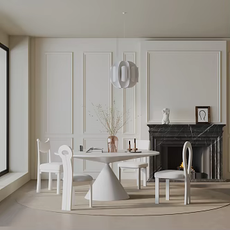 Modern table combination 3d model