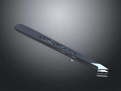 Precision Metal Tweezers With Engraved Patterns And Sharp Tip Design 3d model
