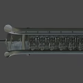 Industrial Engine With Multiple Cylinders Pipes Mechanical Structure And Metal Parts