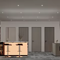 Modern Retail Store Interior With Wooden Display Shelves Product Arrangements And Bright Lighting