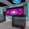 Modern Control Room With Multiple Displays Control Panels Workstations And Seats 3d model