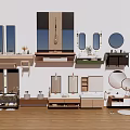 Bathroom Vanity Units with Multiple Designs Mirrors and Storage Shelves for Modern Home