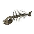 Modern Skeleton Fish Skeleton Fish Bone Fish Fossil Steel Fish Skeleton 3d model