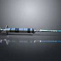 Medical Syringe Device With Metal Barrel And Sharp Needle Tip