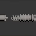 Industrial Metal Mechanical Equipment Components With Gear Pipe And Connector Parts
