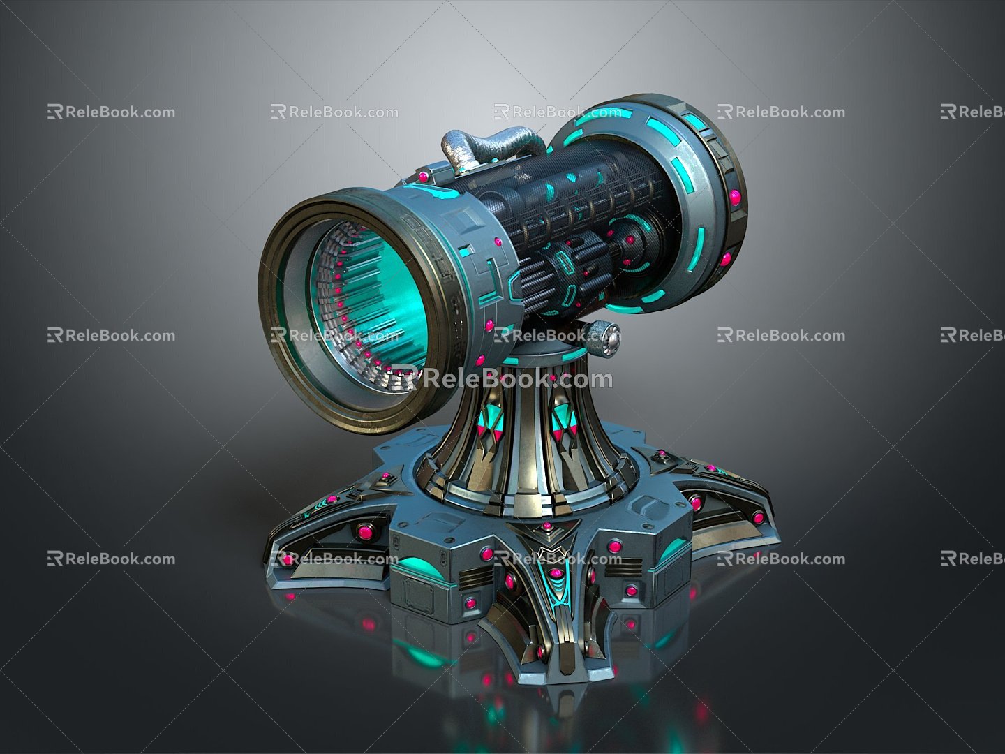 laser tower turret turntable sci-fi tower defense game tower defense sci-fi turret game turret game turret 3d model