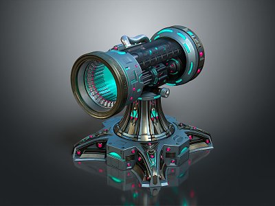 laser tower turret turntable sci-fi tower defense game tower defense sci-fi turret game turret game turret 3d model