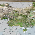 Commercial Equipment 3D China Map Display With Detailed Topographic Features And Frame