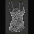 Beige Women's Fitted Bodysuit with Delicate Lace Details and Embroidery Design