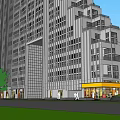 Modern High Rise Building With Glass Facade Multiple Floors And Urban Design