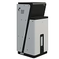 Black And White Standing Commercial Equipment With Control Panel And Brand Logo