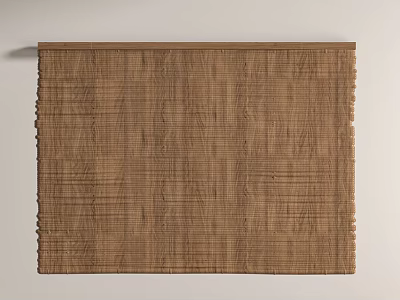 Wooden Window Blinds With Natural Wood Texture And Classic Design For Home Interior 3d model