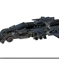 Detailed Interstellar Spaceship Structure With Armored Plates Advanced Engines And Thrusters